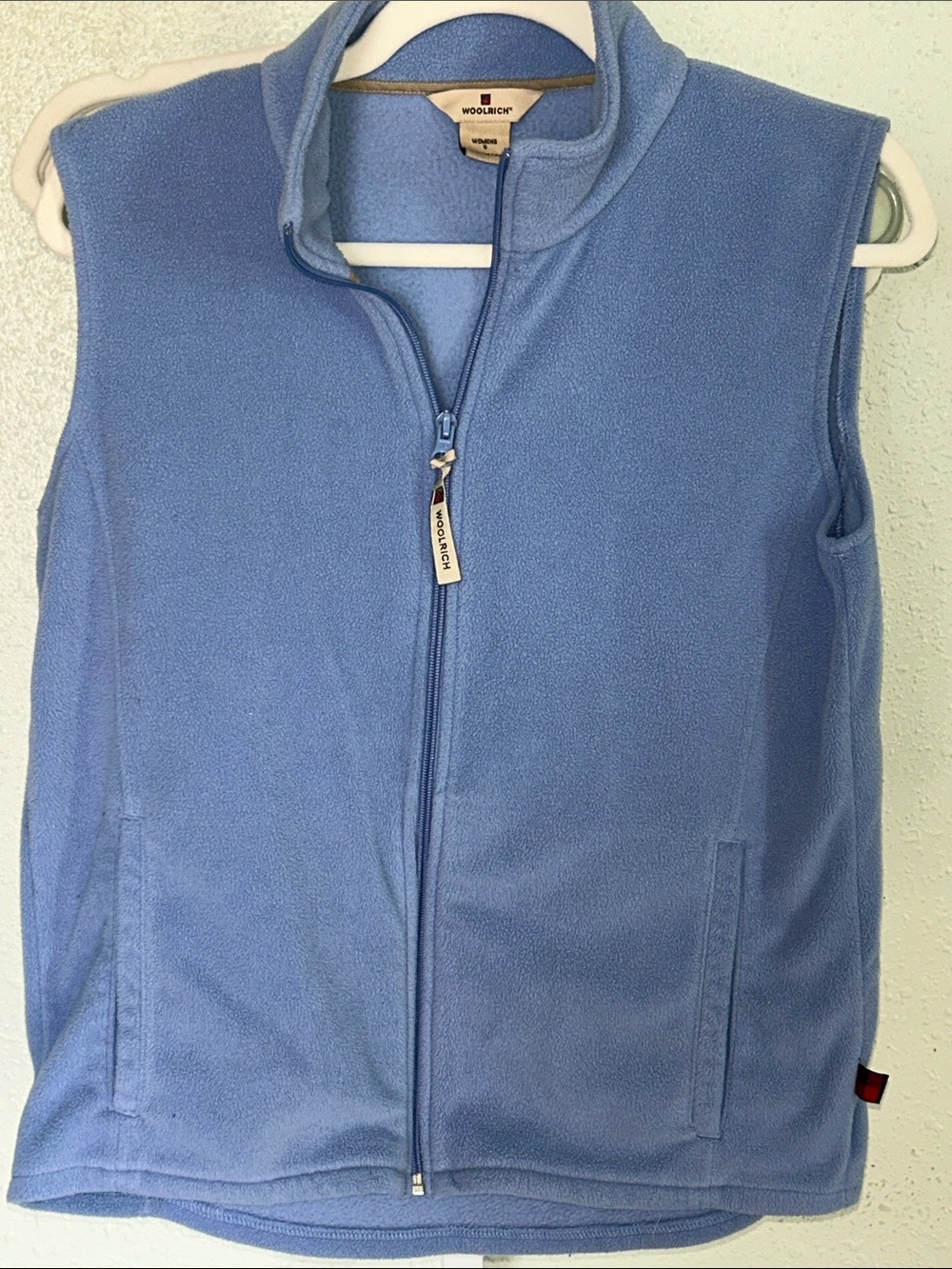 Woolrich Light Blue Fleece Vest with Full Zip